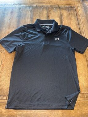 Under Armour Black Short-Sleeve Performance Polo